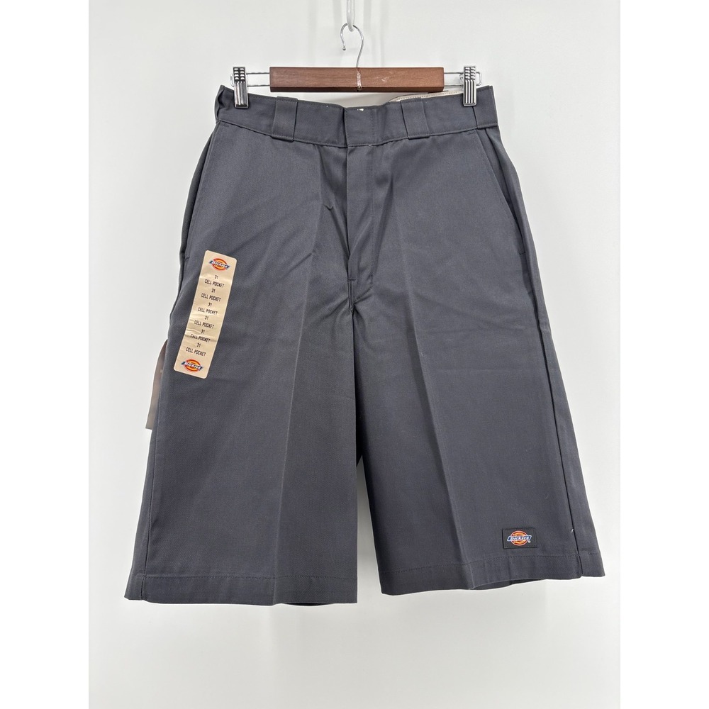 Dickies 13-Inch Loose Fit Work Shorts Men Charcoal Grey Cell Phone Pocket 31 NWT